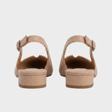 Damen Spitze Slingback-Pumps | Zweifarbige Vorderpartie