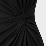 Damen Gerafftes Midikleid | Flügelärmel