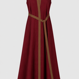 Damen Maxikleid Kontrast | Ärmellos