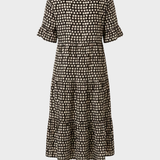 Damen Florales Midikleid | Puffärmel