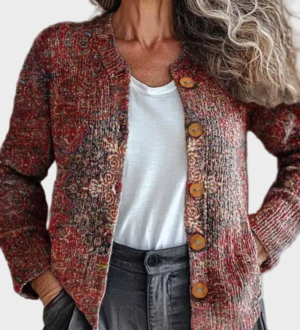 Belindra™ – Boho-kuvioinen neuletakki