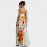 Michelle - Maxi-mekko Sweetheart oransseilla kukilla