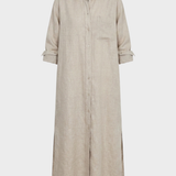 Damen Hemdblusenkleid lang mit Knopfleiste