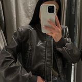 Alma – pelkistetty tekonahkainen bomber-takki