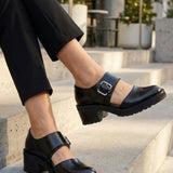Damen Plateau Loafer | Schwarz