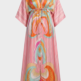Damen Boho Maxikleid | Kimonoärmel