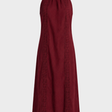 Damen Spitzen Maxikleid | Ärmellos