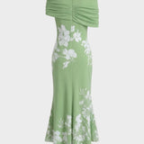 Damen Bardot Midikleid | Floral