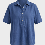 Damen Bluse mit Knopfleiste | Kurzarm