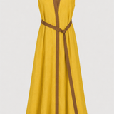 Damen Maxikleid Kontrast | Ärmellos