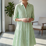 Damen Sommerkleid Midi | Knopfleiste