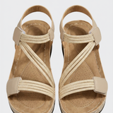 Damen Plateau Sandalen | Kreuzriemen