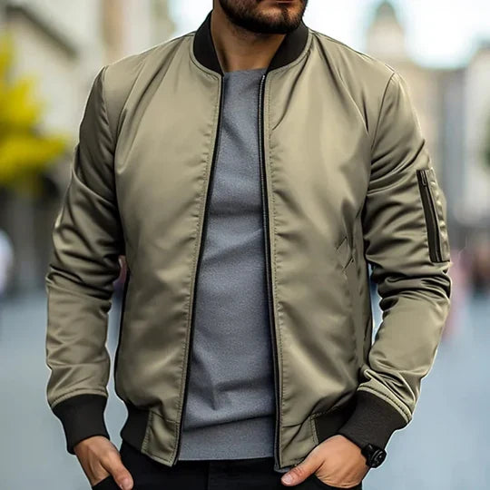 RIBBED BOMBER-TAKKI MIEHILLE