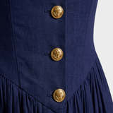 Damen Kragen Sommerkleid | Ärmellos
