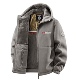 ERISTETTY FLEECE BOMBER-TAKKI MIEHILLE