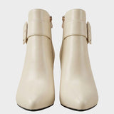 Damen Spitze Stiefeletten | Schnallendetail & Hoher Absatz