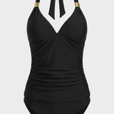 Damen Neckholder Badeanzug | Bauchformend