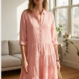 Damen Sommerkleid Midi | Knopfleiste