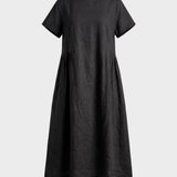Damen Leinen Kaftankleid | Maxi