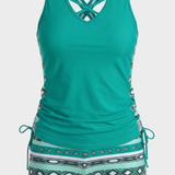 Damen Tankini Set | Gemusterte Shorts