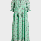 Damen Boho Maxikleid | Quastenband