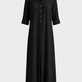 Damen Hemdblusenkleid | Maxi