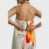 Michelle - Maxi-mekko Sweetheart oransseilla kukilla