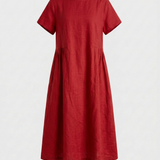 Damen Leinen Kaftankleid | Maxi