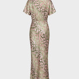 Damen Hochzeitsgast Maxikleid | Wickel