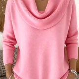 Naisten Kauluspaita Pitkät Hihat Merinovillaneule