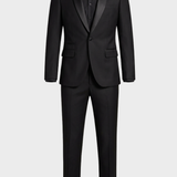 2-teiliger Smoking Herrenanzug Slim Fit – Satin-Schalkragen