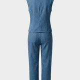 Damen Twin-Set | Top und Wide-Leg