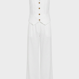 Damen Hosenanzug Set | Weste & Weite Hose