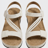 Damen Plateau Sandalen | Kreuzriemen