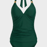 Damen Neckholder Badeanzug | Bauchformend