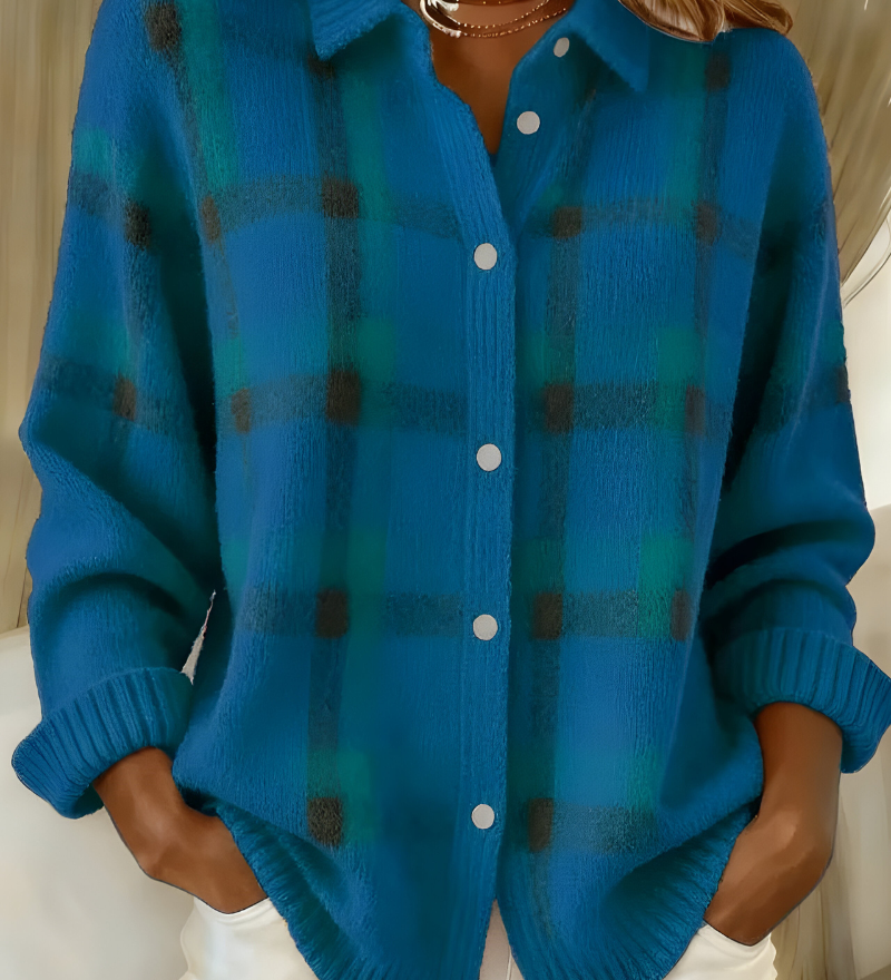 Tesa | Mukava Ruudullinen Neulecardigan