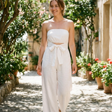 Damen Jumpsuit | Strapless Wide-Leg