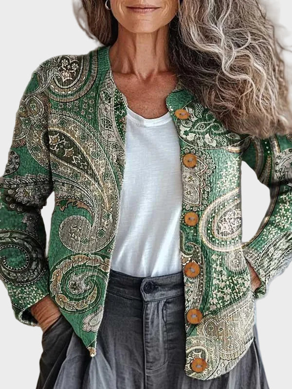 Lavanya™ – Paisley-kuvioinen neuletakki
