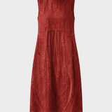 Damen Struktur Midikleid | Ärmellos
