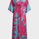 Damen Boho Maxikleid | Kimonoärmel