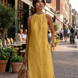 Damen Spitzen Maxikleid | Ärmellos