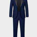 2-teiliger Smoking Herrenanzug Slim Fit – Satin-Schalkragen