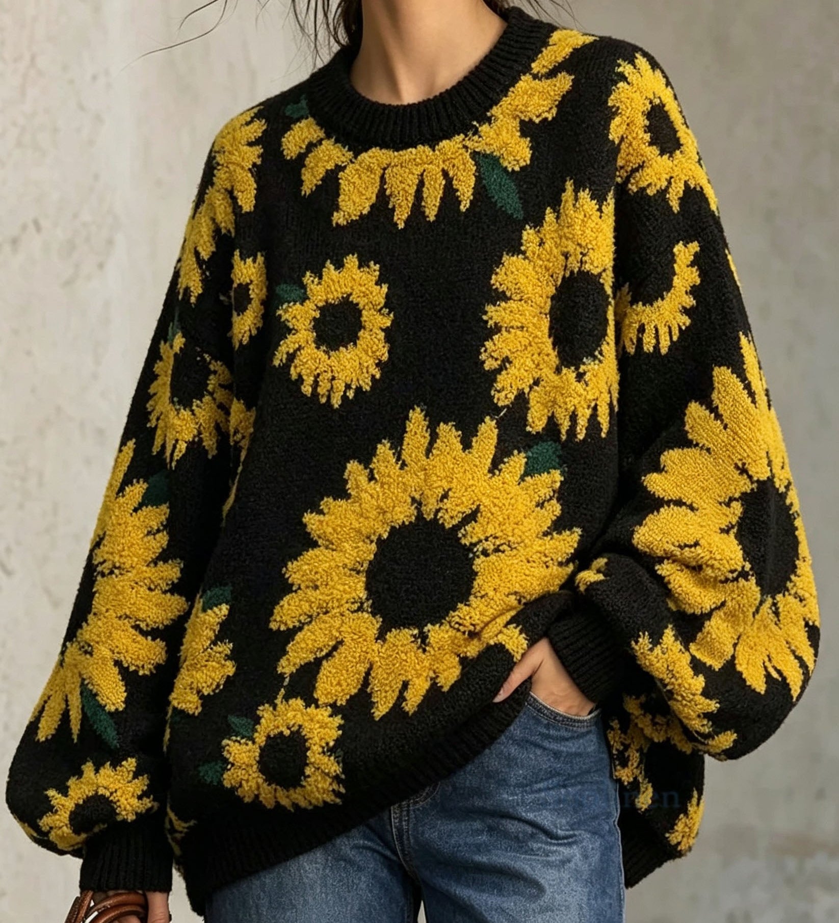 Jaana – paksu jacquard-neulepaita