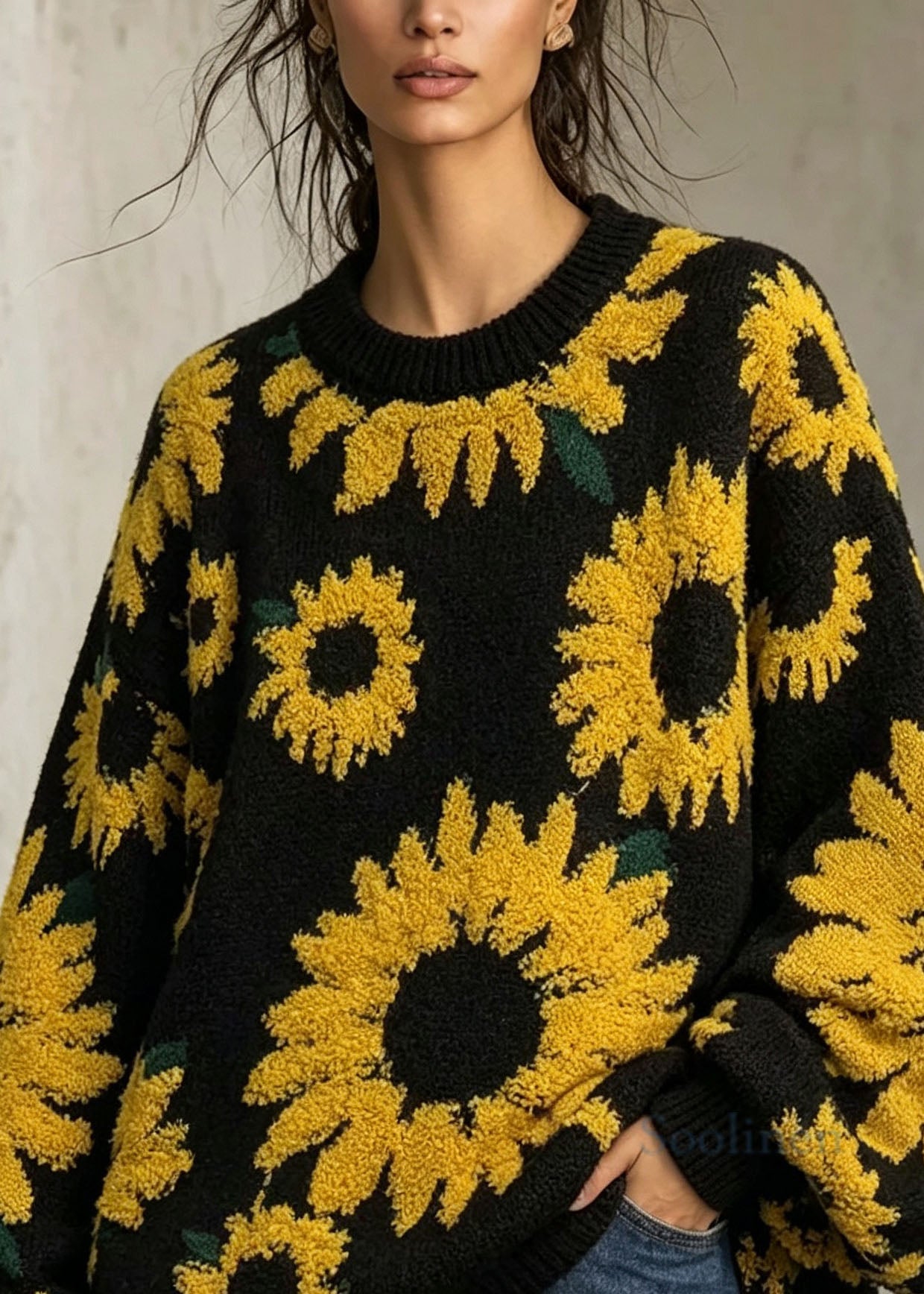 Jaana – paksu jacquard-neulepaita
