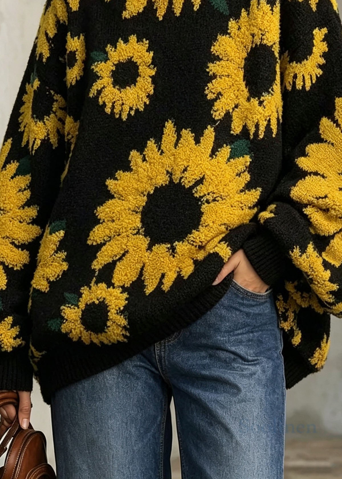 Jaana – paksu jacquard-neulepaita