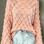 Birgitta – neulepaita levenevillä hihoilla