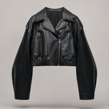 Veera – cropped-mallinen tekonahkainen biker-takki