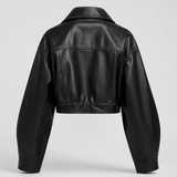 Veera – cropped-mallinen tekonahkainen biker-takki