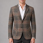 Miesten tweed-bleiseri – ruudullinen smart casual -takki