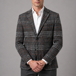 Miesten tweed-bleiseri – ruudullinen smart casual -takki